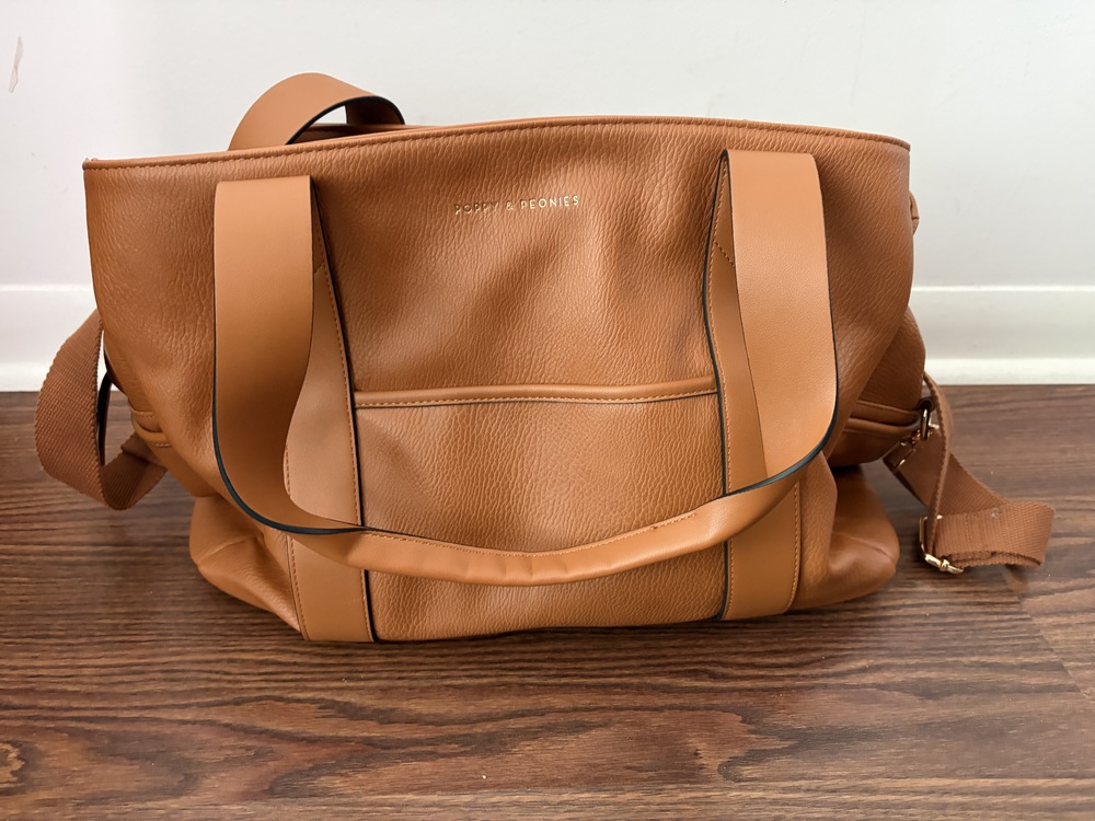 Poppy & Peonies Mini Voyager : Cognac